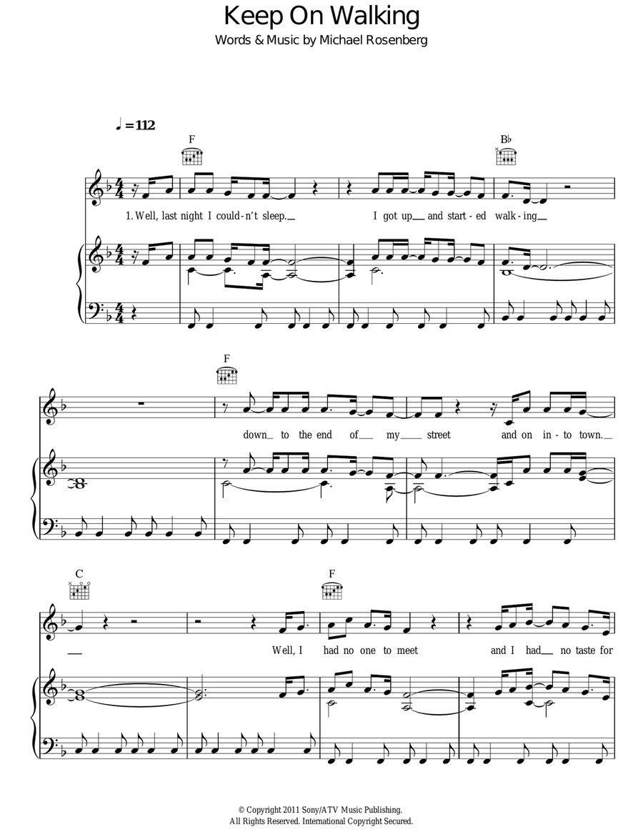 Keep On Walking Acoustic Guitar scores gallery preview page 1