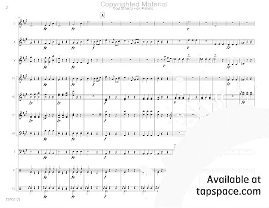 Trout Scherzo Trout Scherzo Percussion Ensemble scores gallery preview page 5