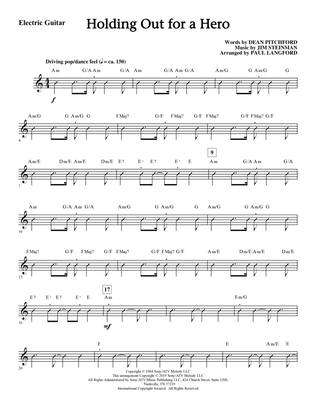 Holding Out for a Hero (from Footloose) (arr. Paul Langford) - Guitar
