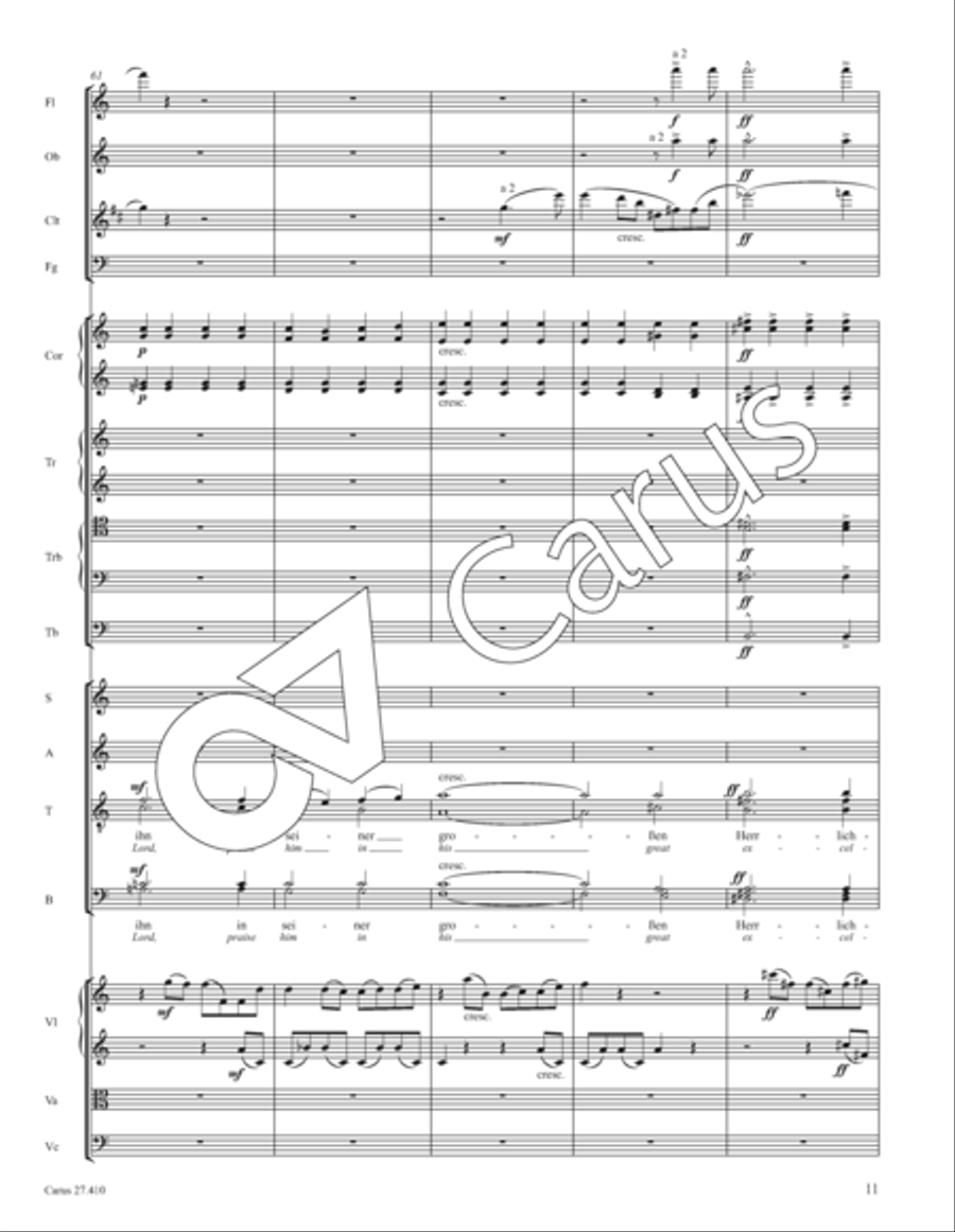 Psalm 150: Halleluja! Lobet den Herrn in seinem Heiligtum Orchestra scores gallery preview page 16