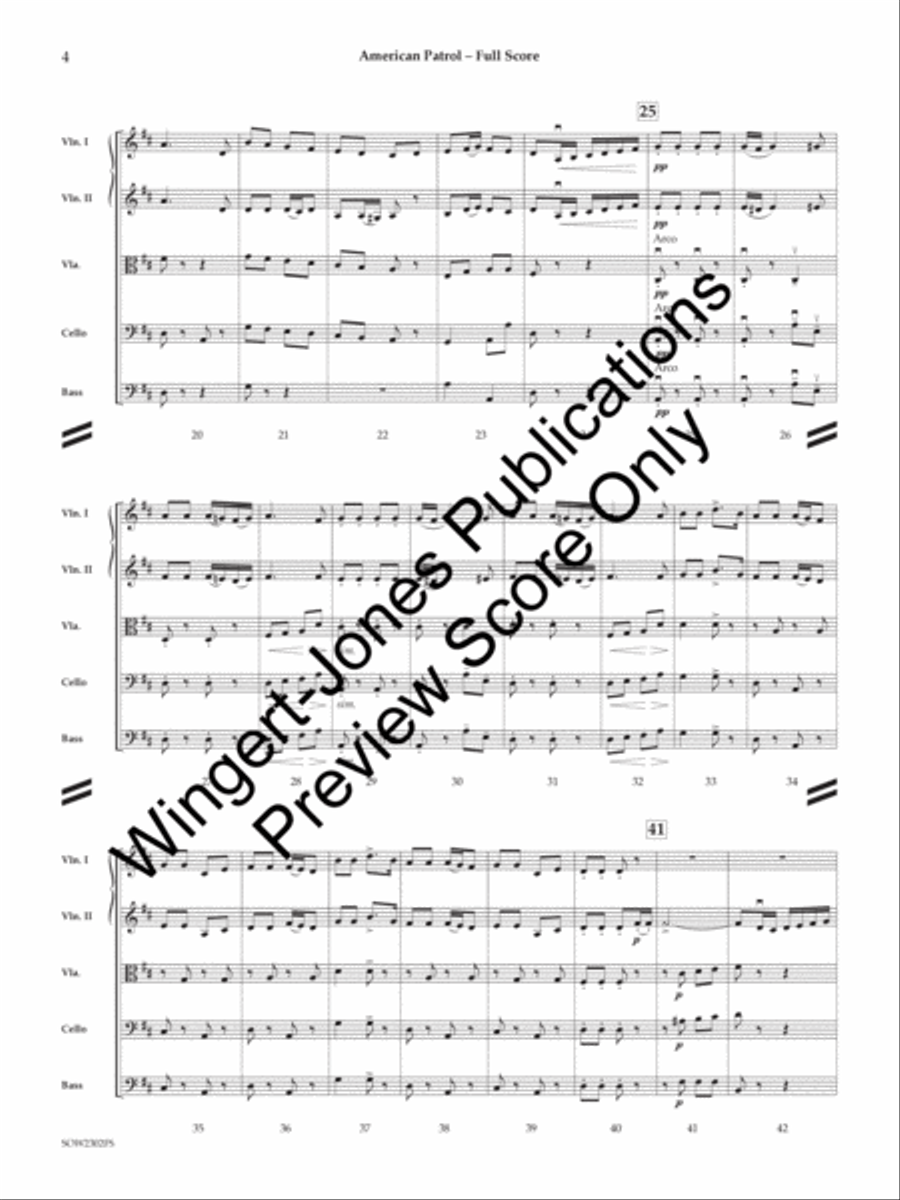 American Patrol (Score) String Orchestra scores gallery preview page 5