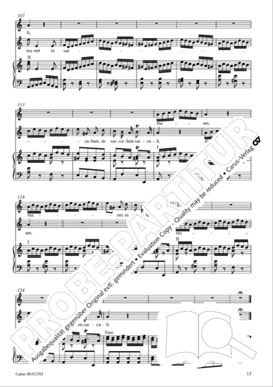 Beatus vir (How blest is he) Psalm 111 4-Part scores gallery preview page 16