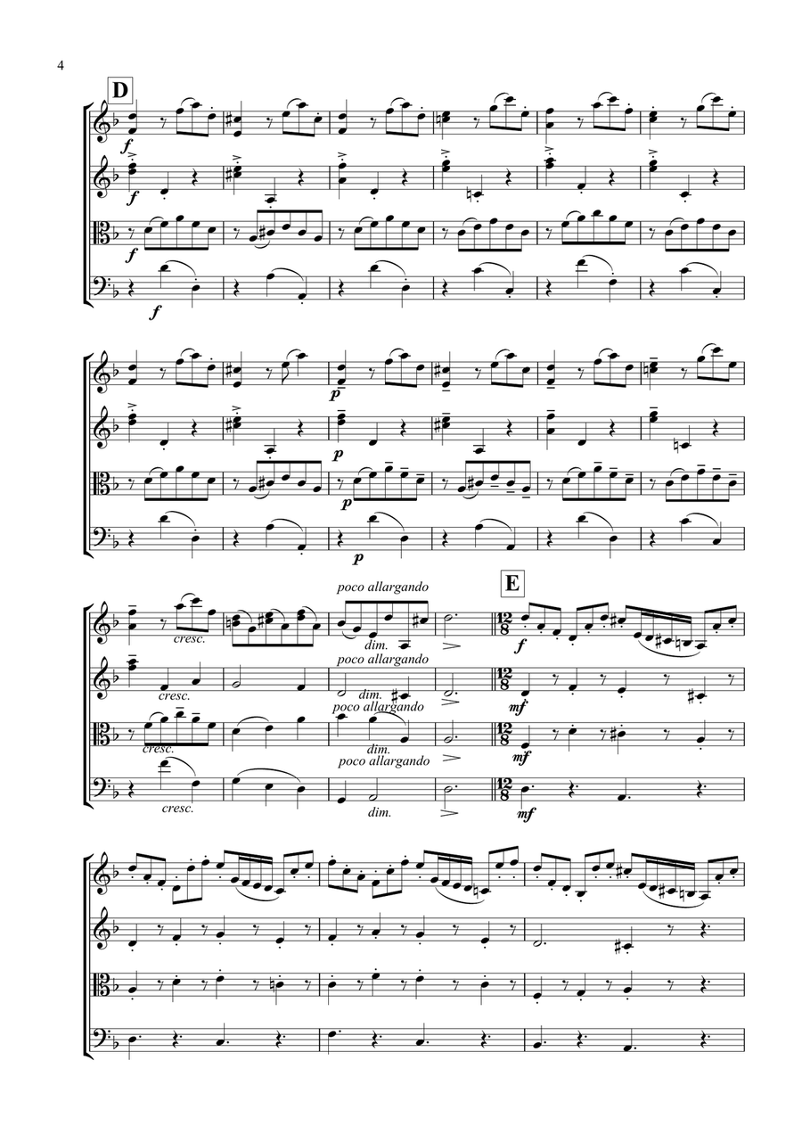 La Follia - Geminiani String Quartet scores gallery preview page 4