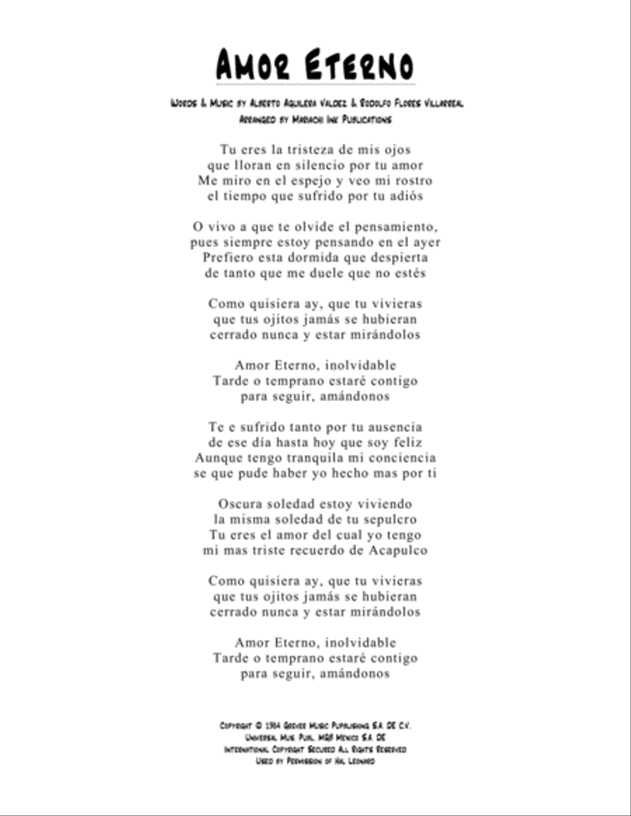 Amor Eterno Small Ensemble scores gallery preview page 5