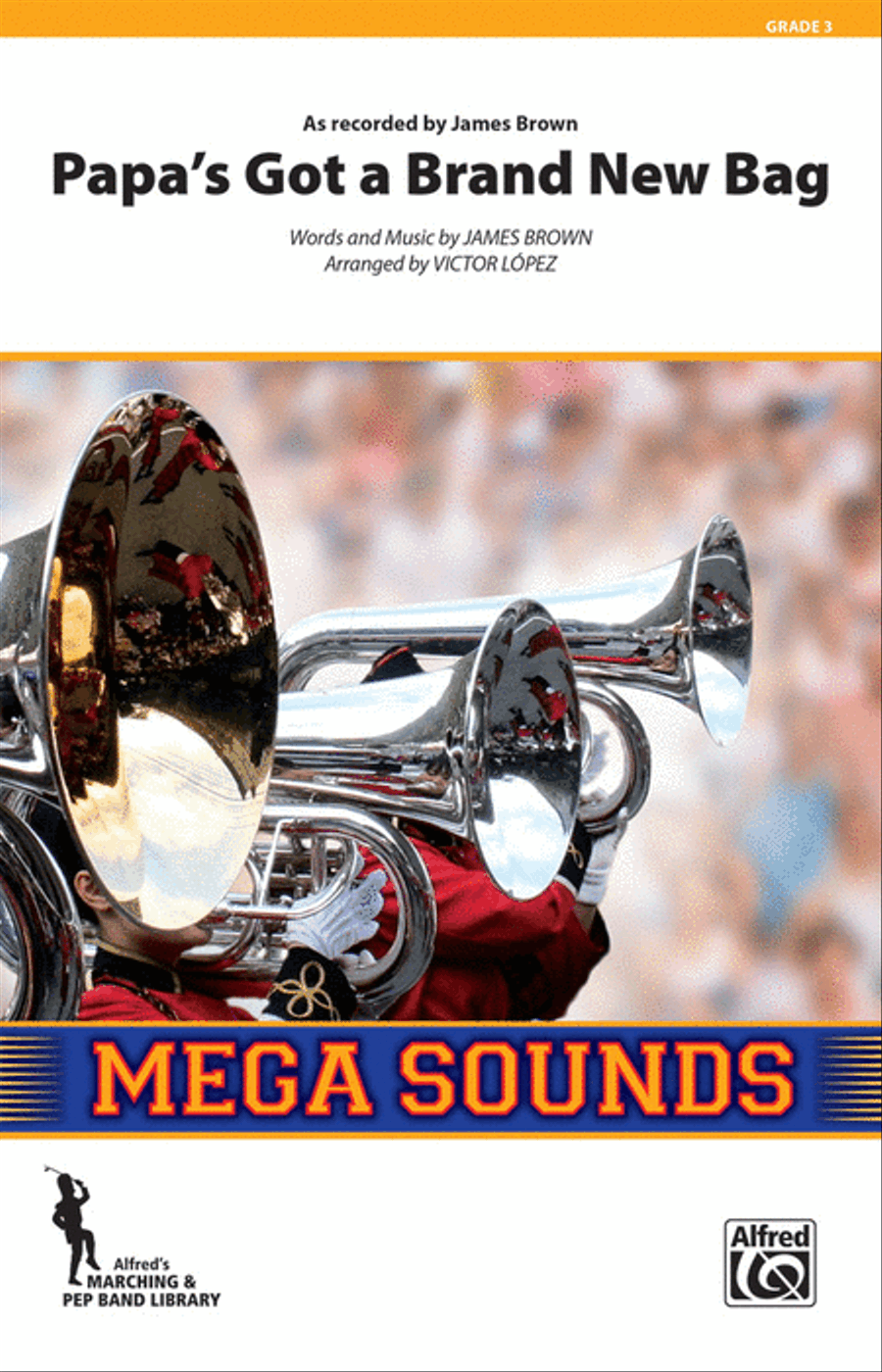 Papa's Got a Brand New Bag Marching Band scores gallery preview page 1