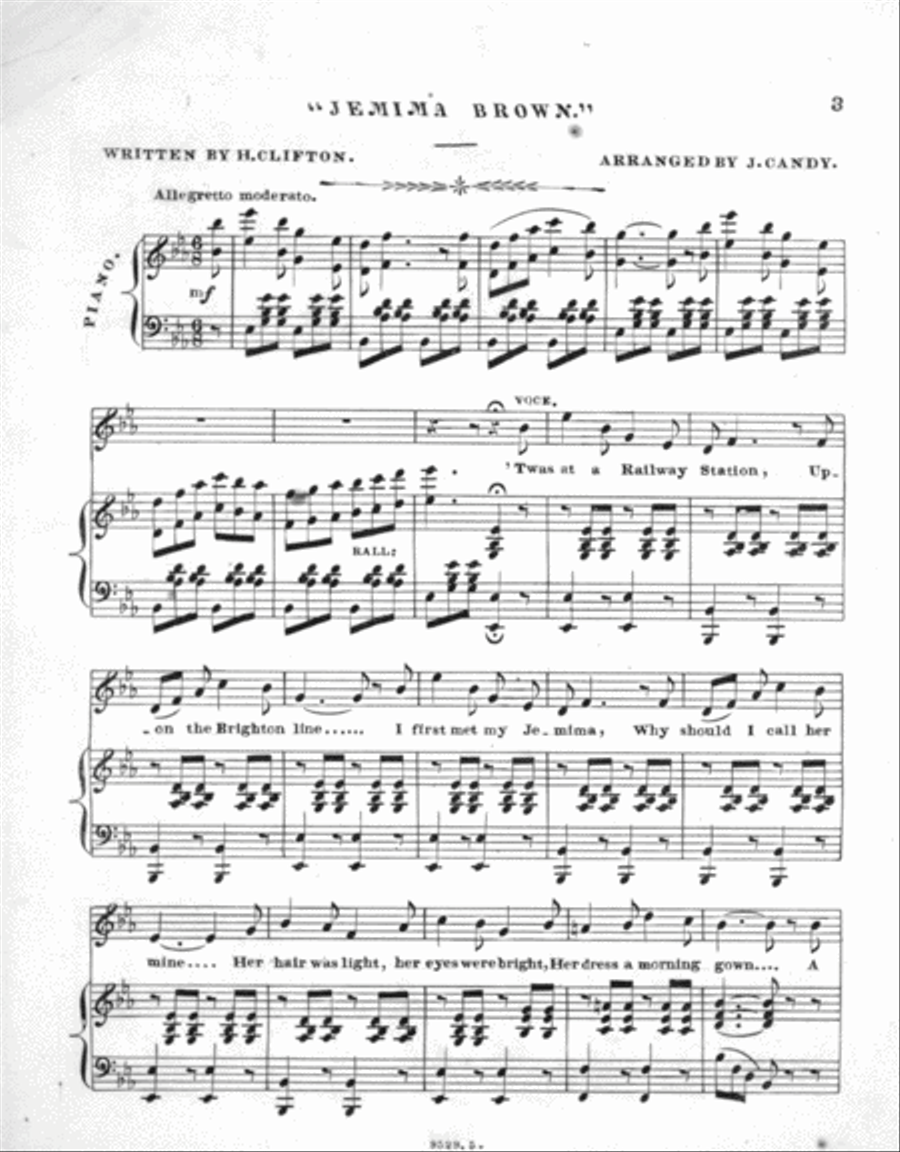 Jemima Brown, or, The Queen of a Sewing Machine Voice scores gallery preview page 2