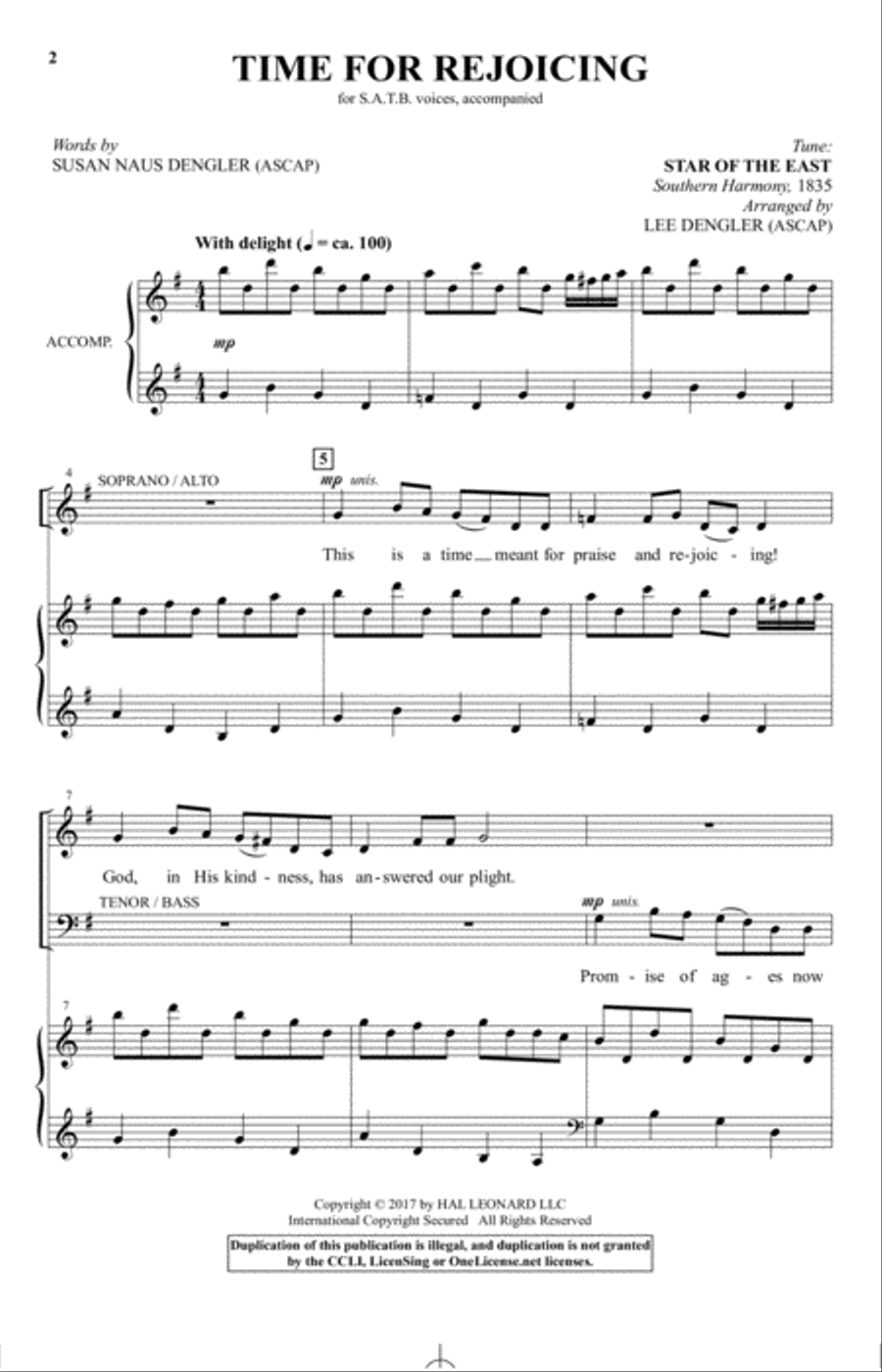 Time For Rejoicing 4-Part scores gallery preview page 1