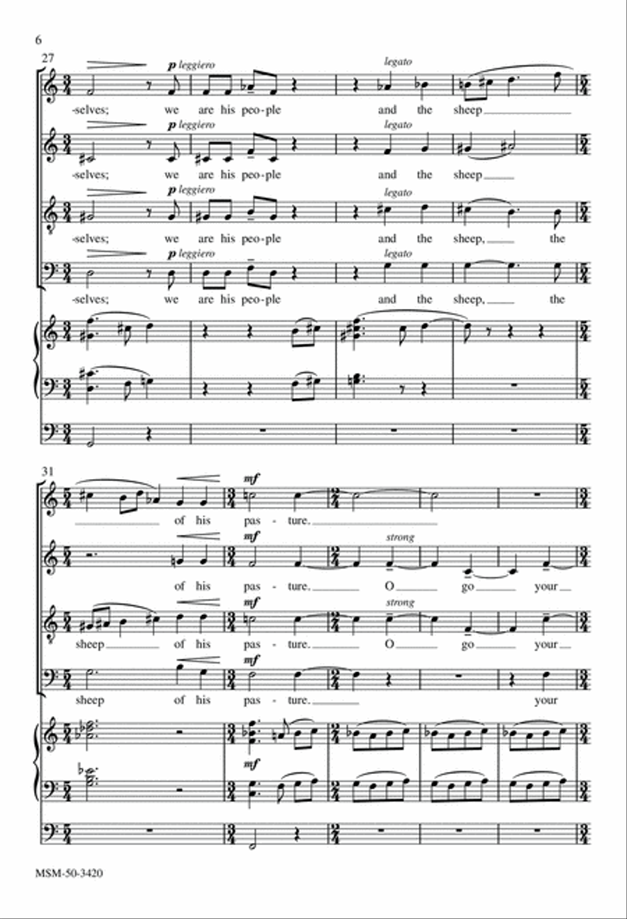 Jubilate Deo 4-Part scores gallery preview page 6