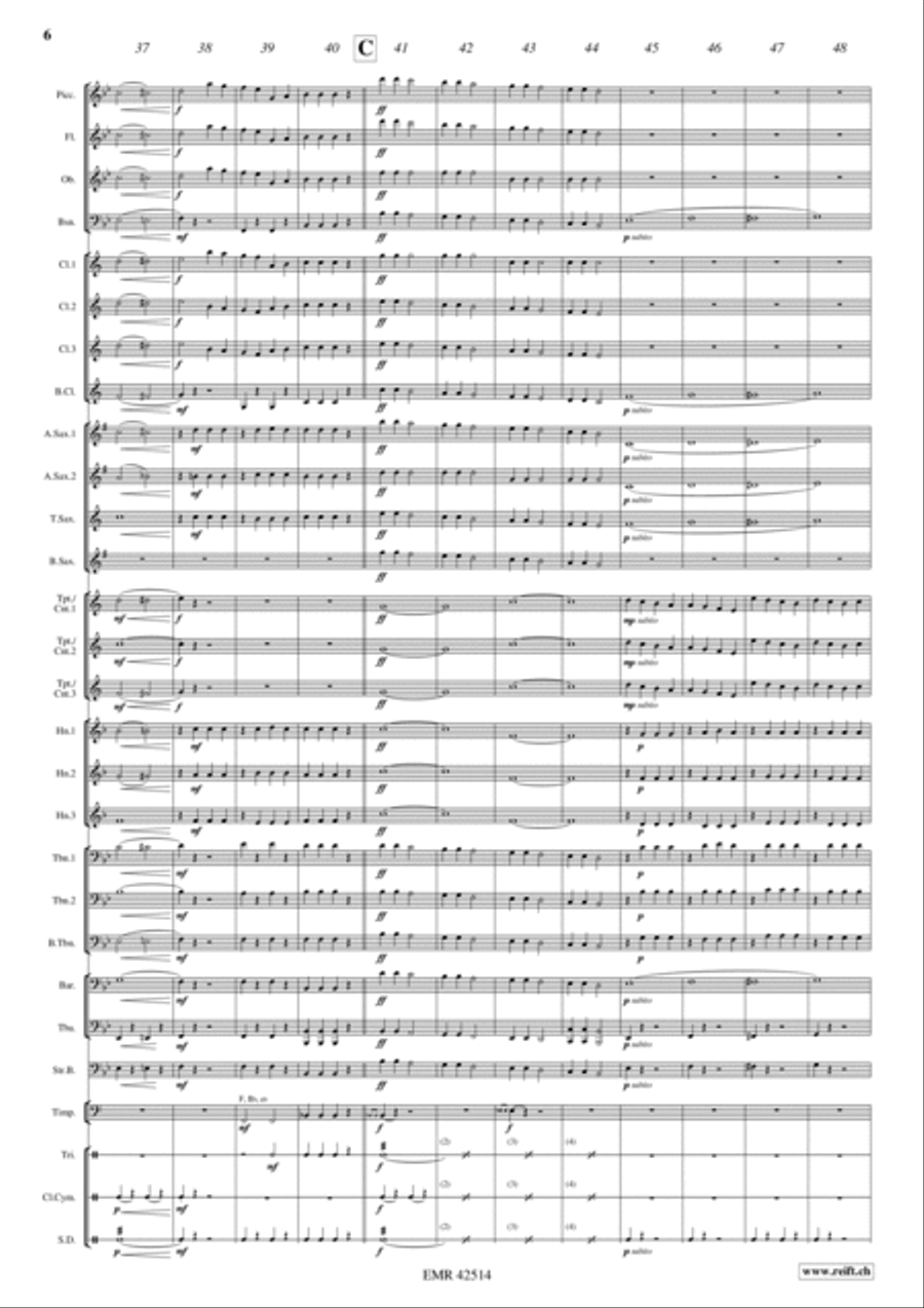 Grande Vitesse Concert Band scores gallery preview page 6