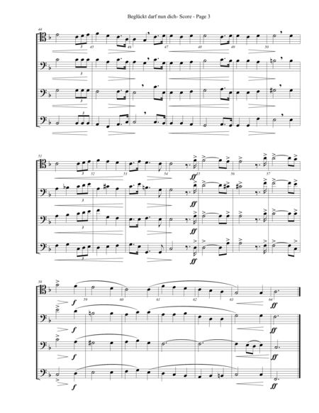 Beglückt darf nun dich (Pilgims Chorus) for Trombone or Low Brass Quartet image number null