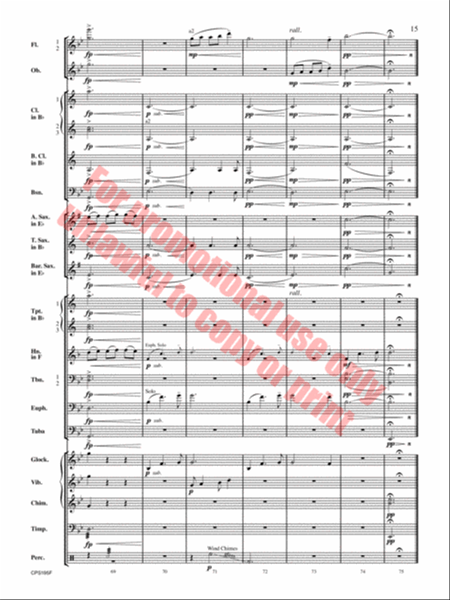 The Last to Fall Concert Band scores gallery preview page 16
