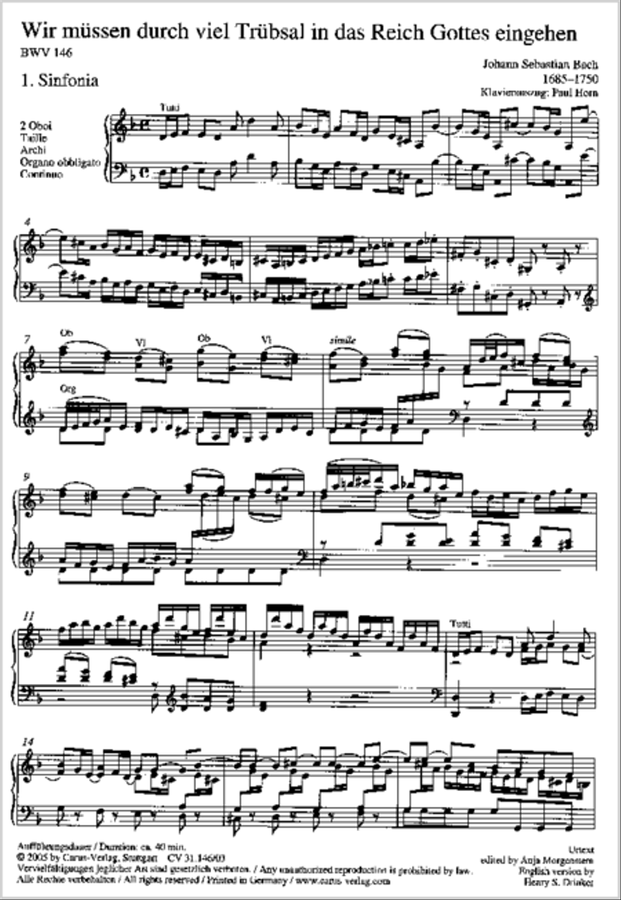 Through bitter tribulation we enter into God's kingdom (Wir mussen durch viel Trubsal in das Reich Gottes eingehen) 4-Part scores gallery preview page 50