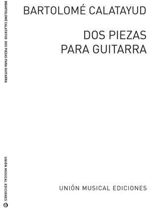 Book cover for Calatayud Dos Piezas Para Guitarra