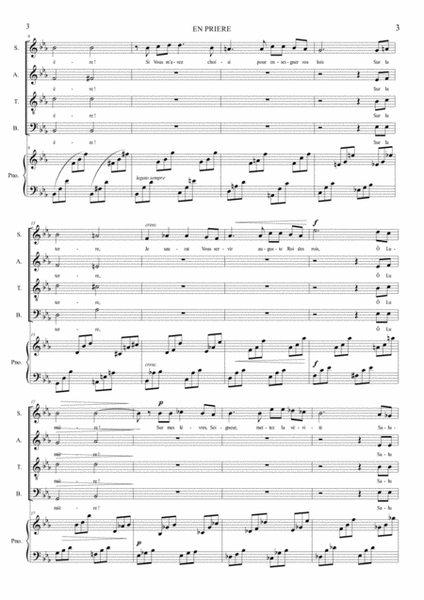 EN PRIERE - G. Faurè - Arr. for SATB Choir and Piano image number null