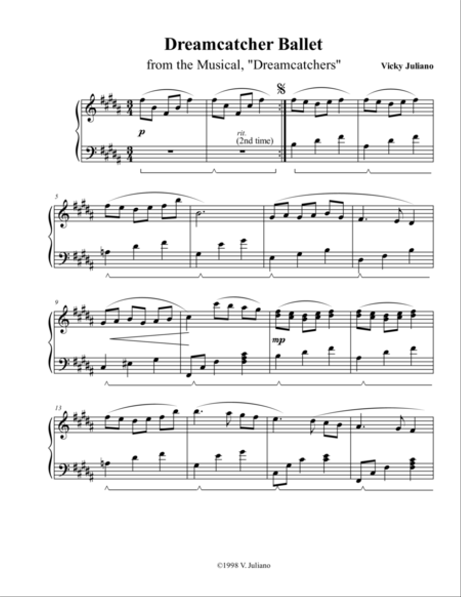 Dreamcatcher Ballet Piano Method scores gallery preview page 1