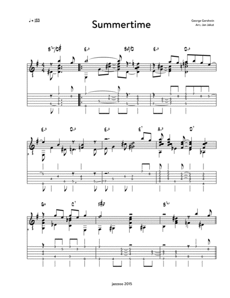Summertime - Jazz Guitar Chord Melody