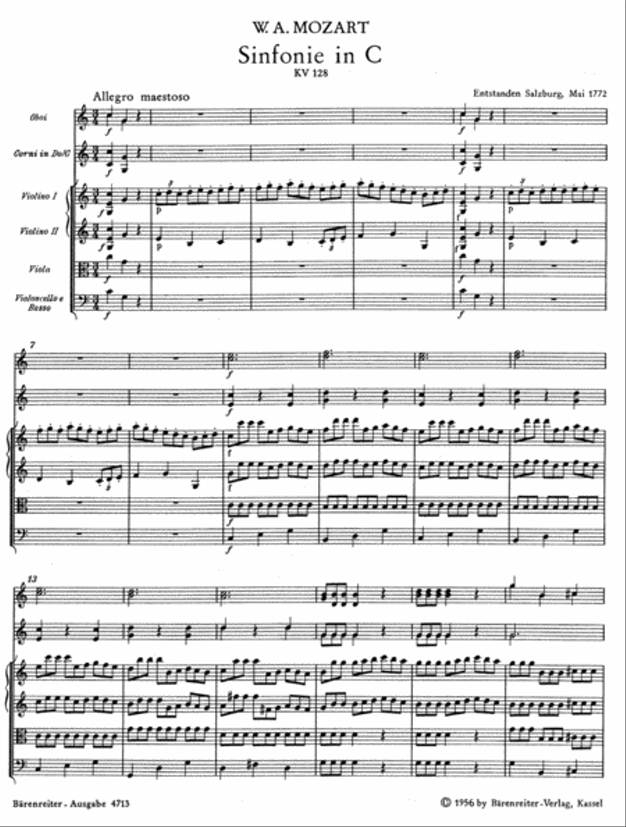 Symphony, No. 16 C major, KV 128 Chamber Orchestra scores gallery preview page 2