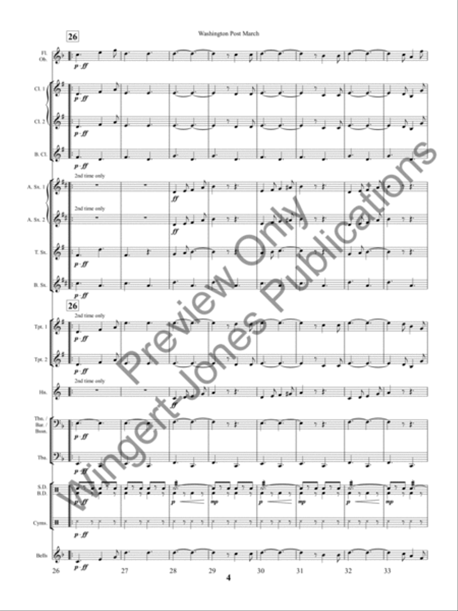 Washington Post March Concert Band scores gallery preview page 8