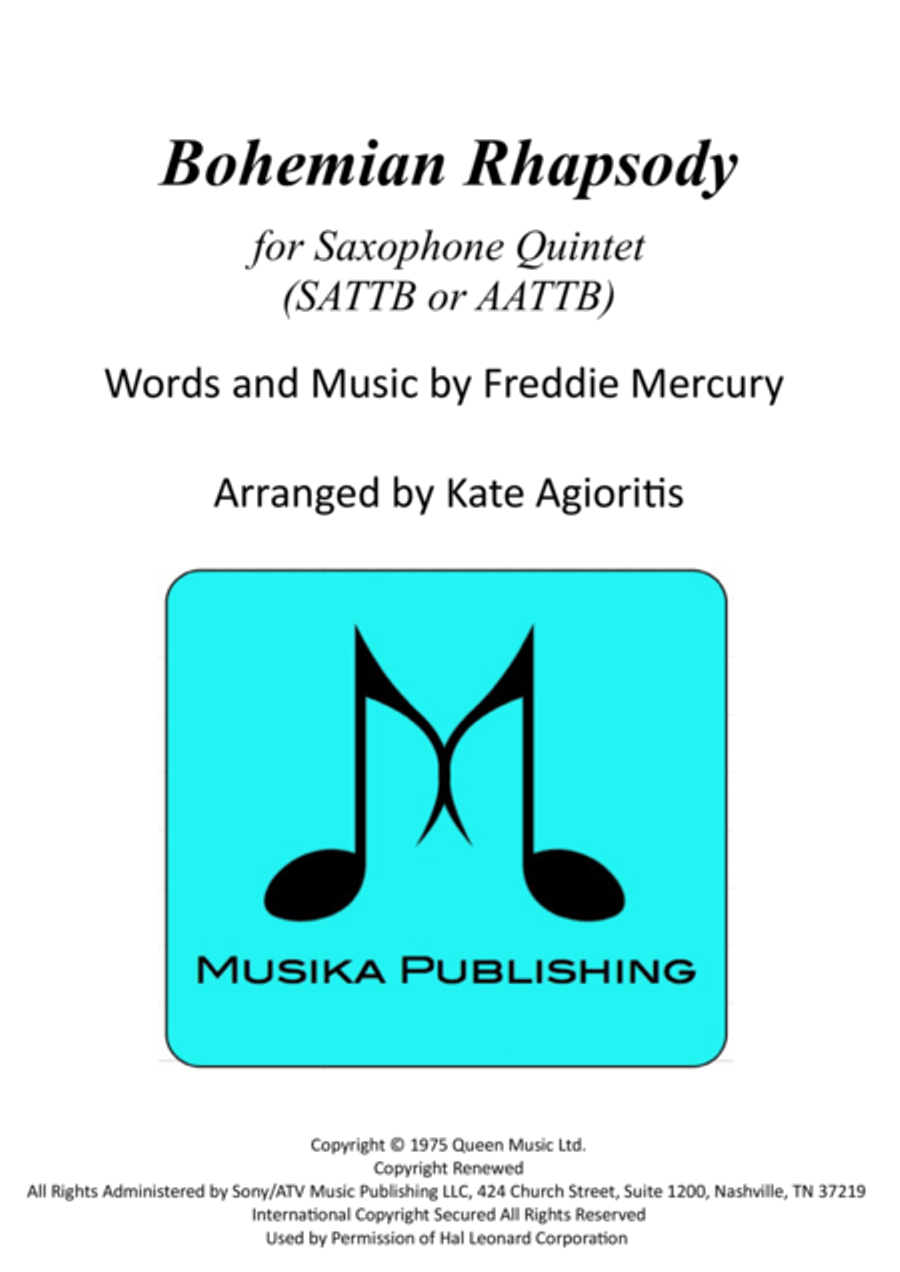 Bohemian Rhapsody Bohemian Rhapsody Saxophone Quintet scores gallery preview page 1