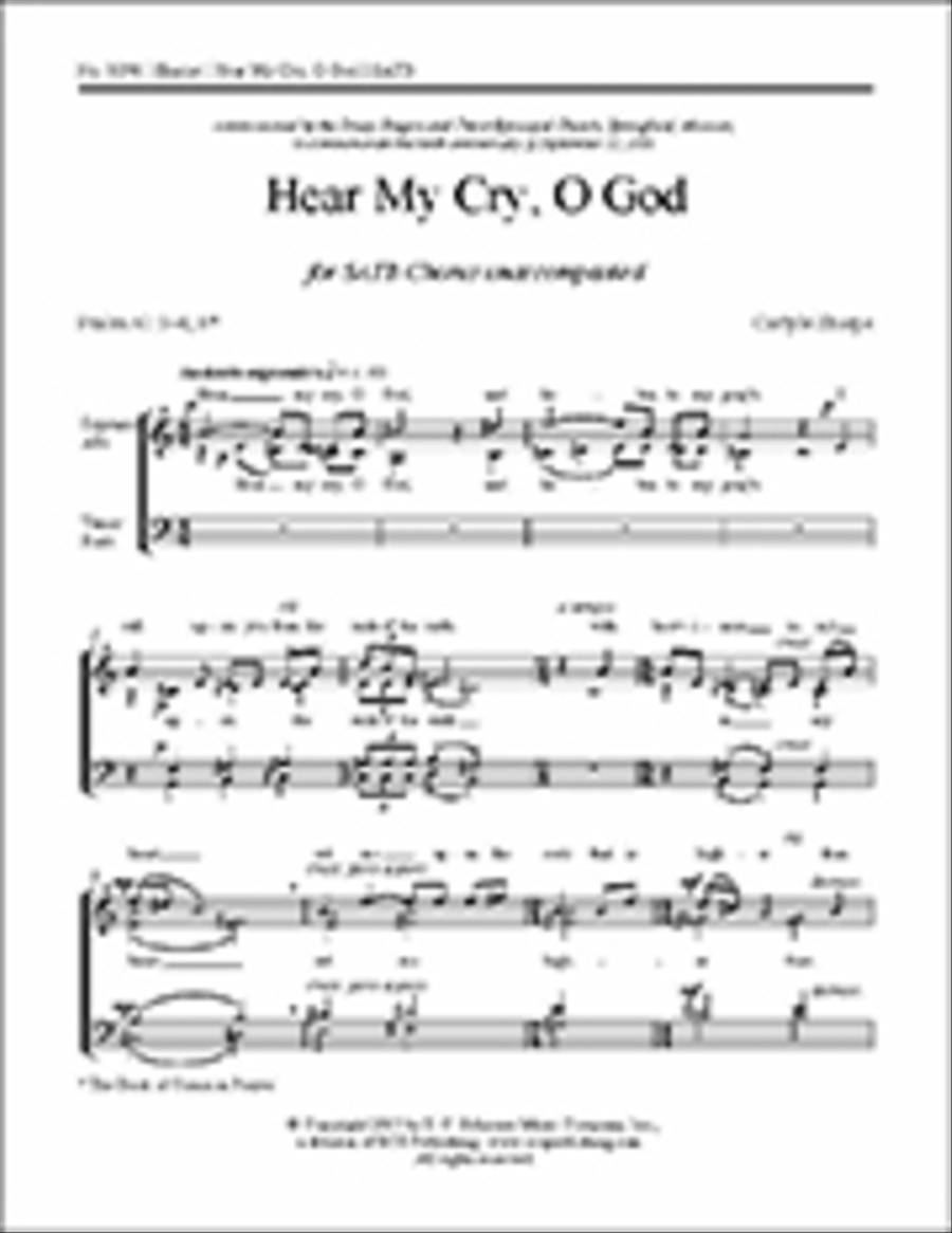Hear My Cry, O God 4-Part scores gallery preview page 1