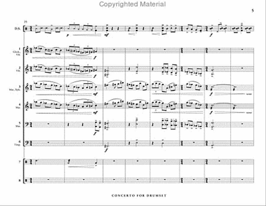 Concerto for Drumset and Percussion Ensemble (score & parts) Percussion Ensemble scores gallery preview page 6