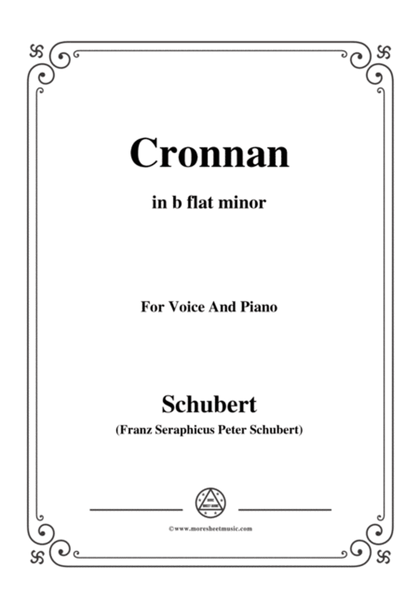 Schubert-Cronnan,in b flat minor,for Voice&Piano image number null