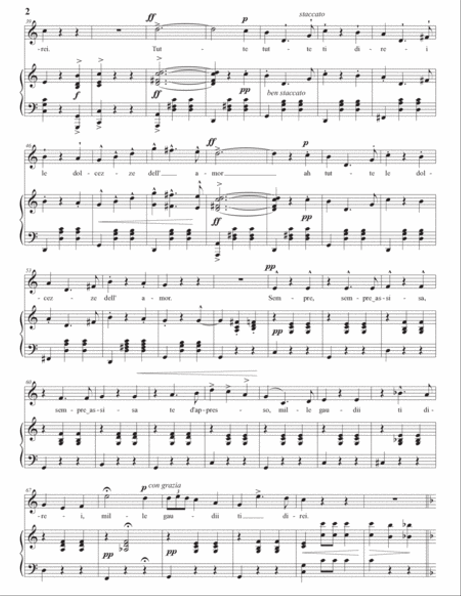 ARDITI: Il bacio (transposed to C major) Voice scores gallery preview page 3