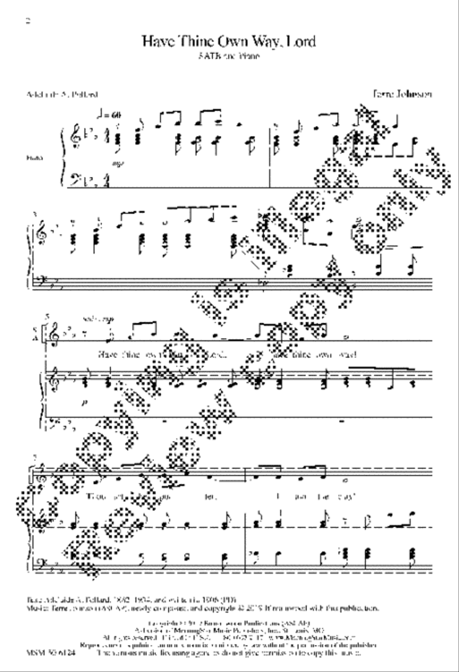 Have Thine Own Way, Lord 4-Part scores gallery preview page 2