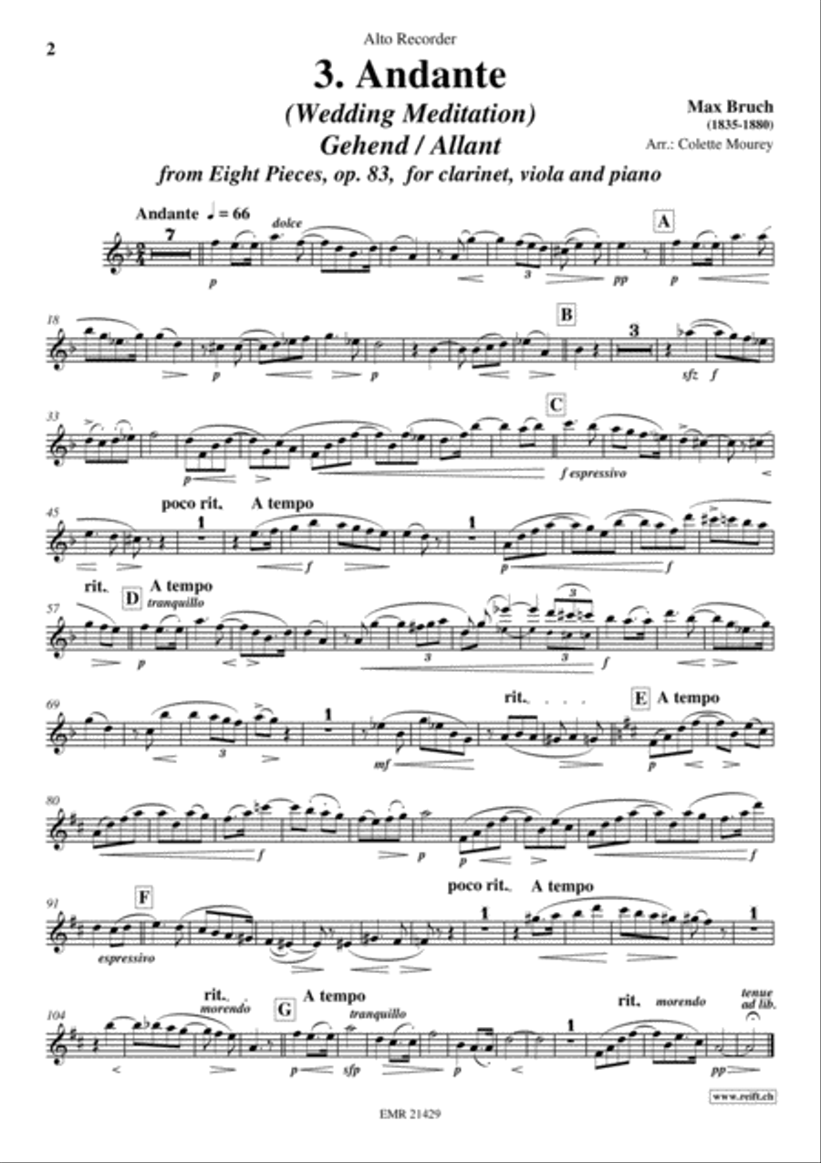 20 Greatest Wedding Solos Alto Recorder scores gallery preview page 3