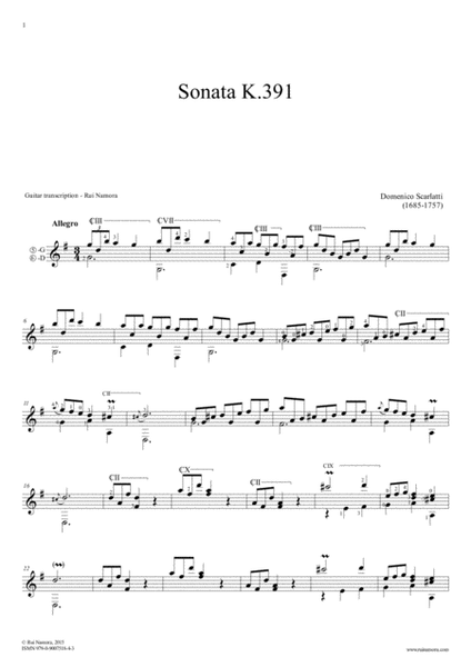 Sonata K.391 in G Major