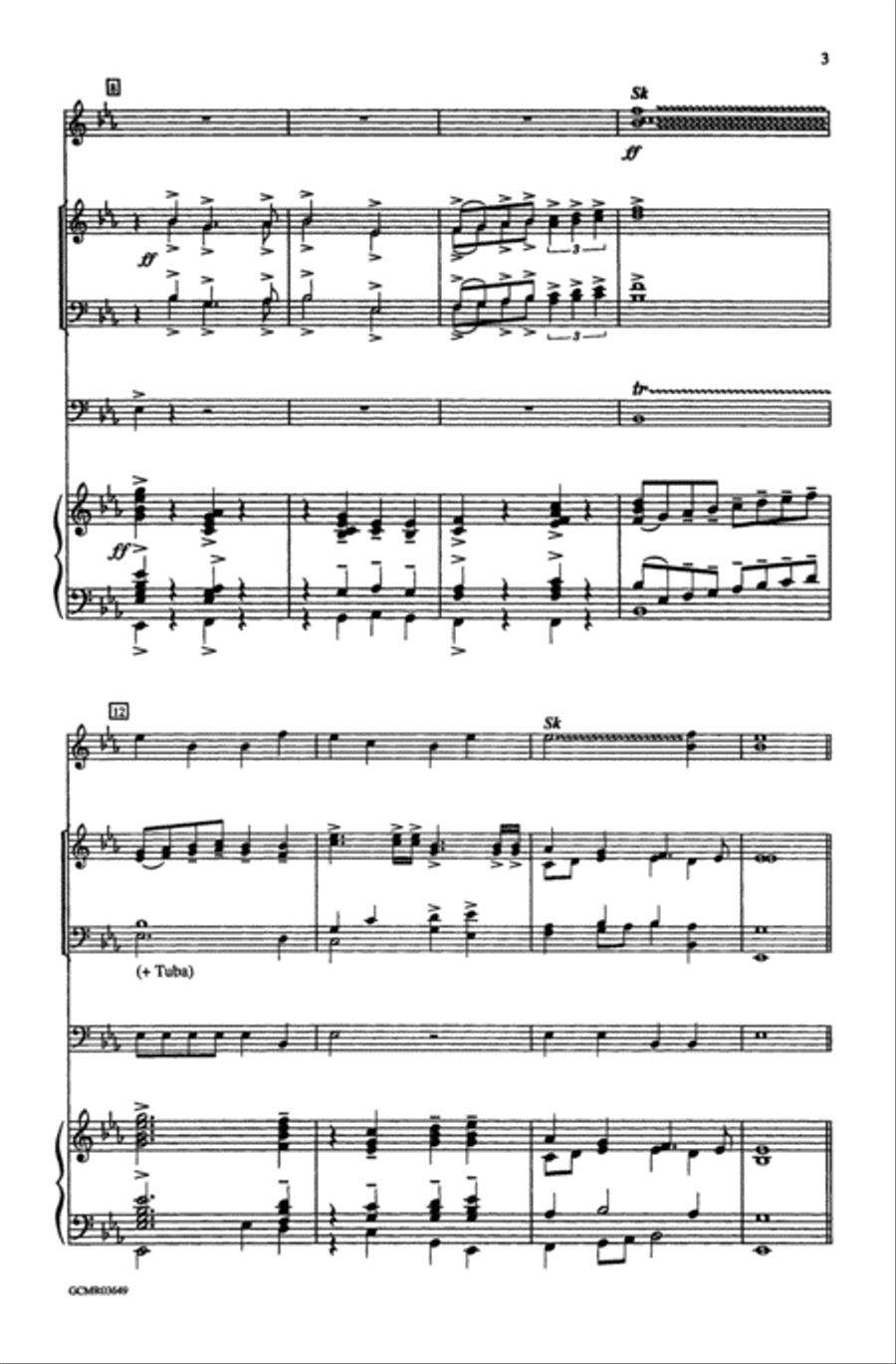 Concertato on Thine Is the Glory SAB scores gallery preview page 3