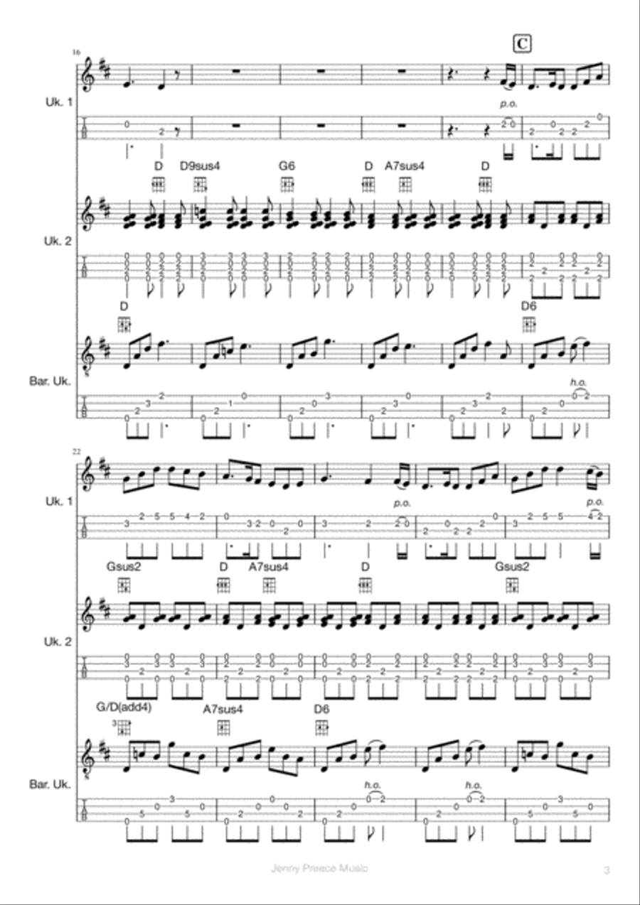 My lodging is on the cold, cold ground Ukulele scores gallery preview page 4