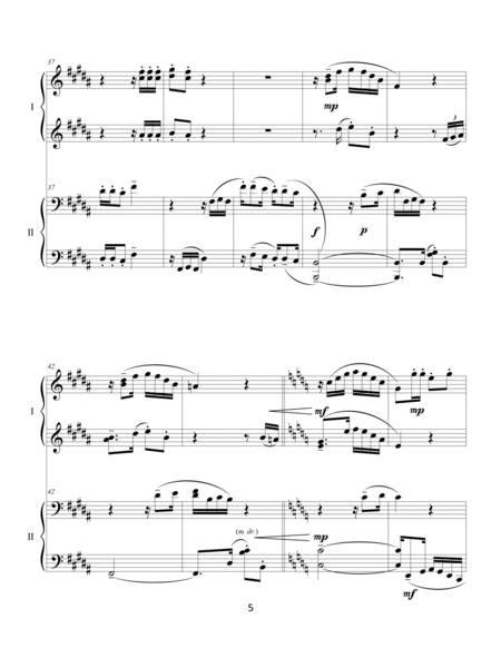 "Habanera Humoresque" for one piano four hands image number null