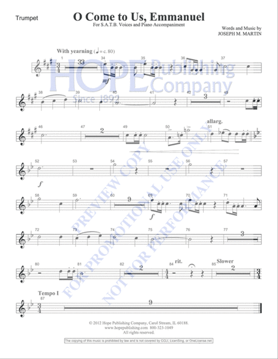 O Come to Us, Emmanuel O Come to Us, Emmanuel Choir scores gallery preview page 19