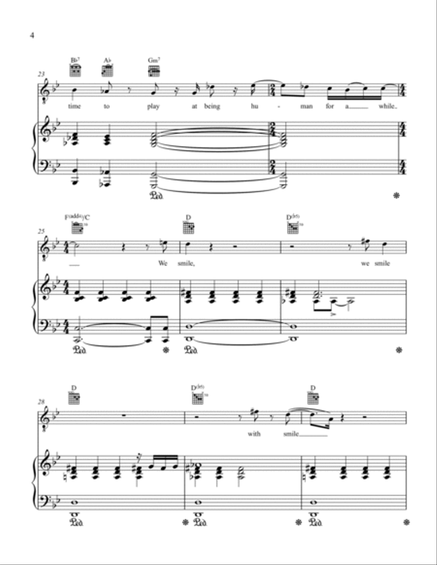 Sea Song Piano, Vocal, Guitar scores gallery preview page 4