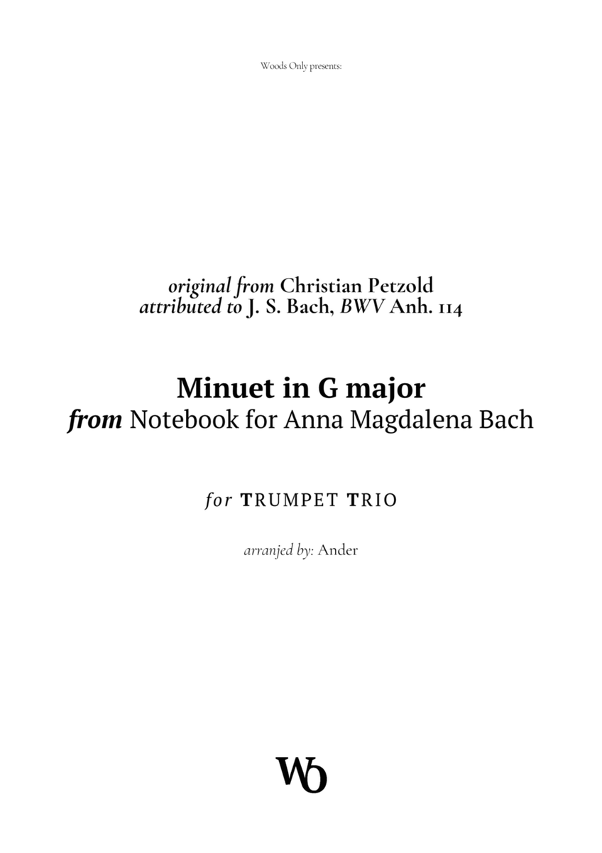 Minuet in G major by Bach for Trumpet Trio image number null