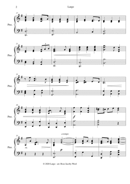 Largo (Haendel) - piano solo image number null