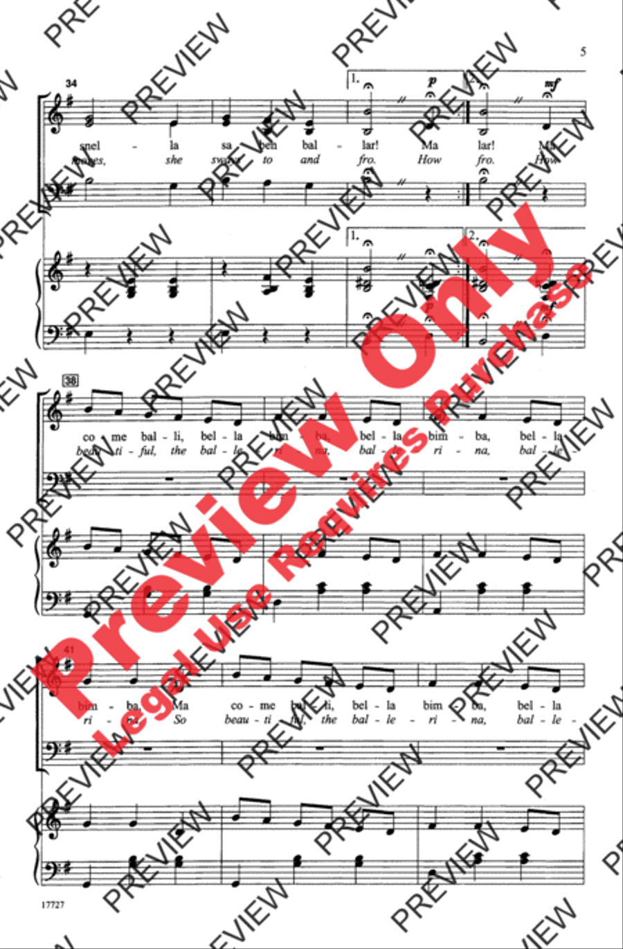 Ma Bella Bimba 3-Part scores gallery preview page 5