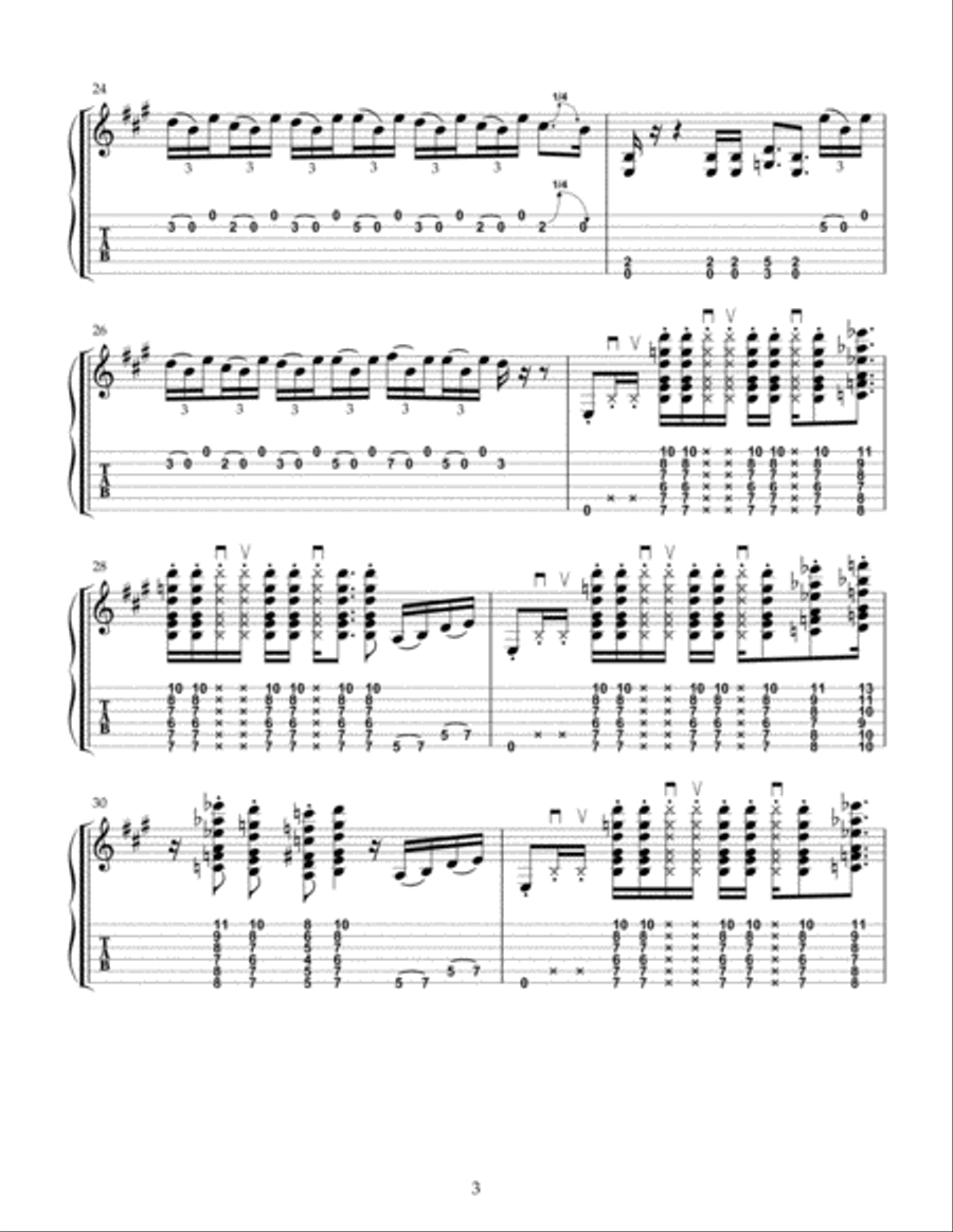 Coolness Guitar Tablature scores gallery preview page 3