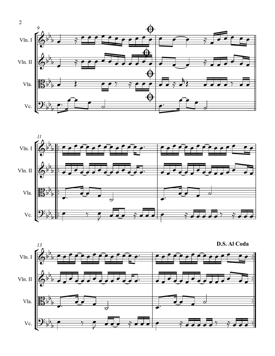 I'm N Love Wit A Stripper String Quartet scores gallery preview page 2