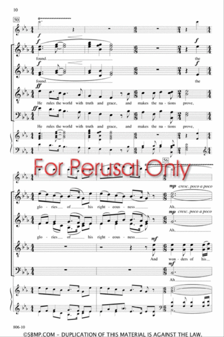 Joy to the World - SATB divisi Octavo Divisi scores gallery preview page 10