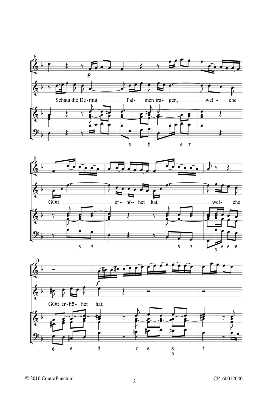 Harmonischer Gottesdienst TWV 1:1245 Schaut die Demut Palmen tragen Oboe Solo scores gallery preview page 6