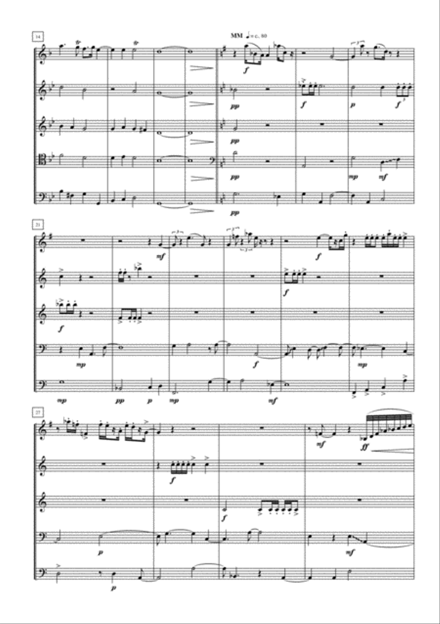 Aires for Brass Quintet Brass Quintet scores gallery preview page 3