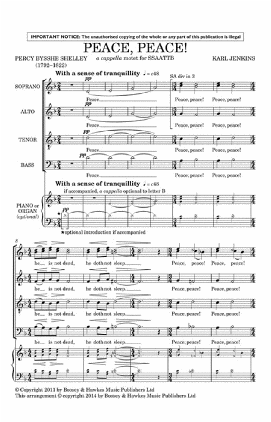 Peace, Peace! from The Peacemakers A Cappella scores gallery preview page 2