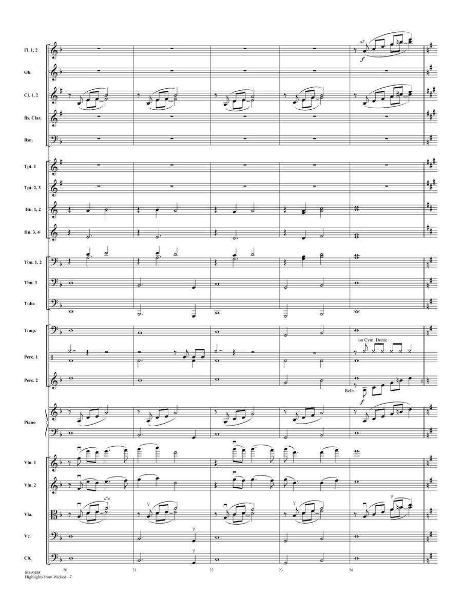 Highlights from Wicked - Full Score Full Orchestra scores gallery preview page 6
