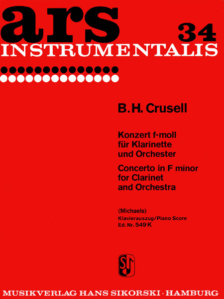 Clarinet Concerto In F Minor, Op. 5 - Clarinet/Piano