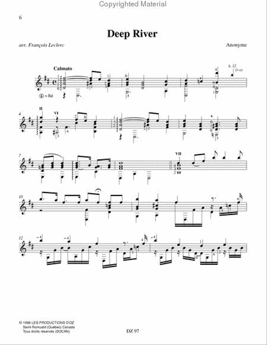 Quatre Negro Spirituals Quatre Negro Spirituals Classical Guitar scores gallery preview page 2