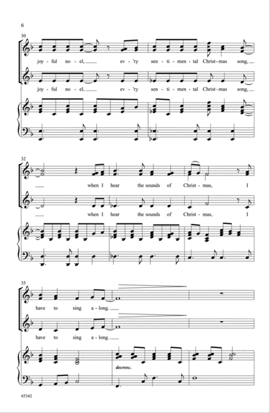 When I Hear the Sounds of Christmas Choir scores gallery preview page 5
