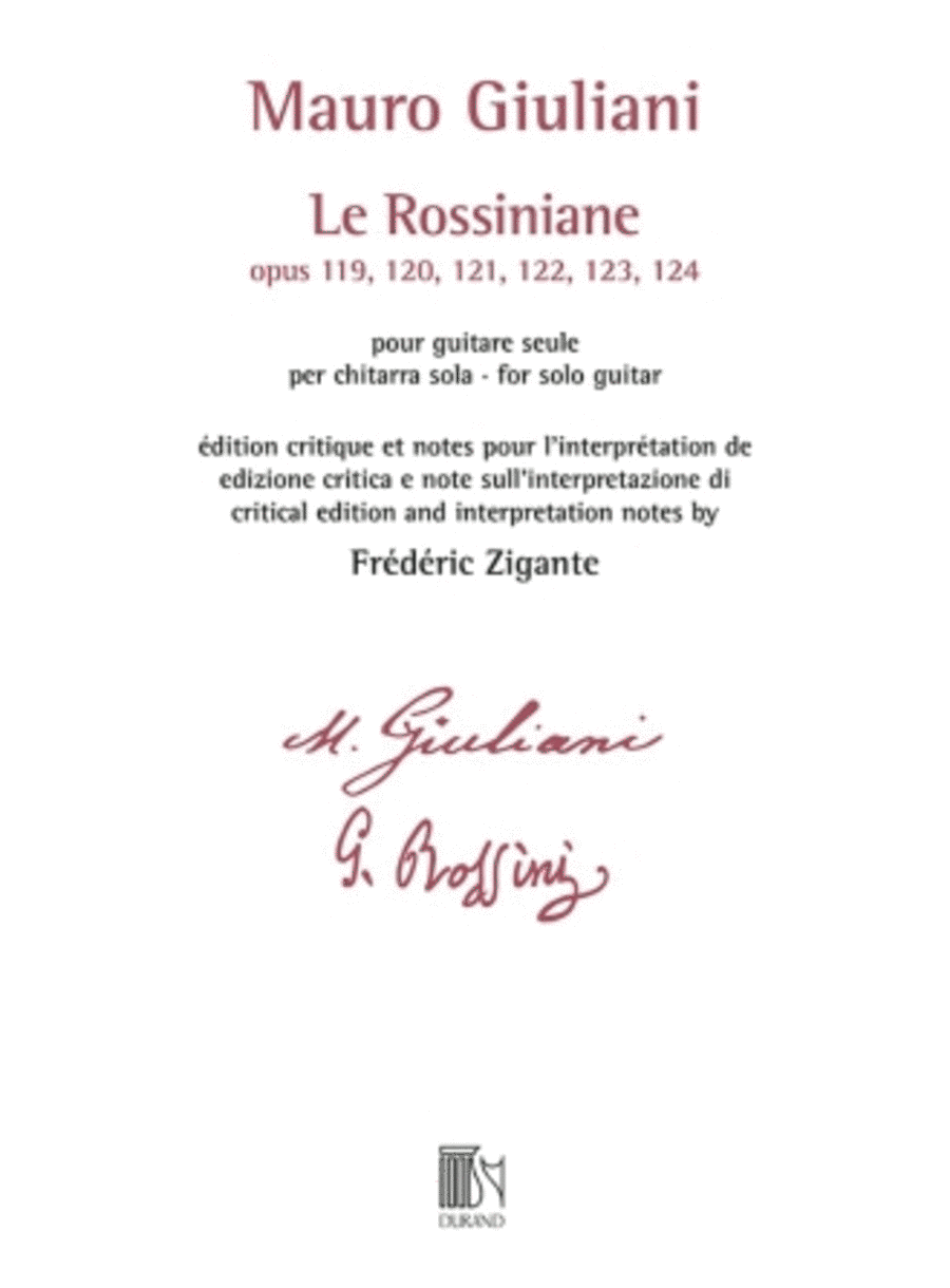 Le Rossiniane Op. 120, 121, 122, 123, 124 Acoustic Guitar scores gallery preview page 1