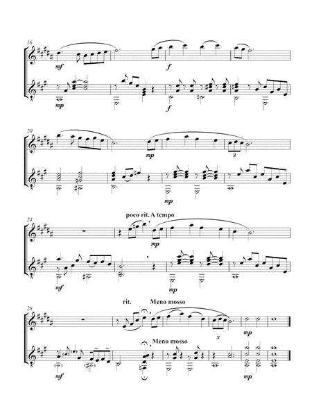 Three Catalan Folk Songs (Clarinet and Guitar) - Score and Parts image number null